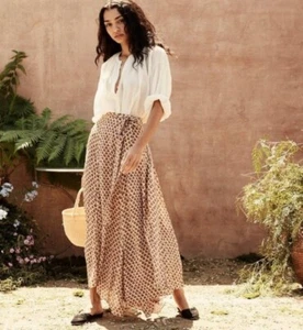 NWT Dôen Julep Skirt Edie Floral Print Size Large Block Print Wrap Maxi Doen - Picture 1 of 13