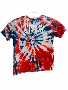 Elvis Presley USA Tie Dye Men's SMALL T-Shirt Red White Blue - Picture 1 of 5