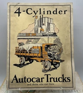Antiguo folleto informativo catálogo de camiones autocar de 4 cilindros 1923 RARO - Imagen 1 de 10