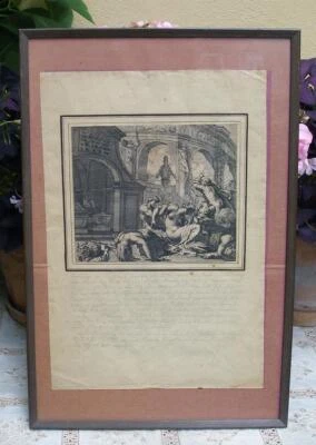 Jacob von Sandrart (Alemão, 1606) A Morte de Cleópatra. Rara obra-prima antiga. - Imagem 1 de 4