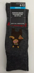  Calcetines de vestir temáticos divertidos para hombre oso con pizza y perrito caliente talla 6-12  - Imagen 1 de 3