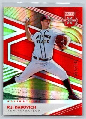 2020 Panini Elite Extra Edition #121 R.J. Dabovich Aspirations Orange #/149 - Image 1 of 2