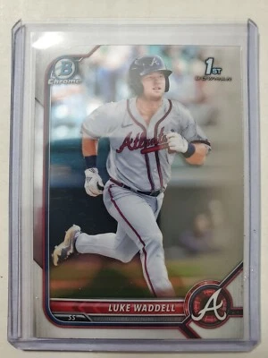 Luke Waddell 2022 Bowman 1st Bowman Chrome Atlanta Braves #BCP-48   - Image 1 of 4
