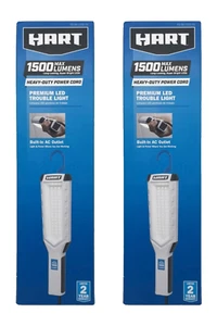 Hart 2x - 1500 Lumen LED Mechanic Light Plug-In, Magnet, Hook, Built-In Outlet🆕 - Picture 1 of 17