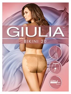 Giulia Bikini 20 Bikini-cut Pantyhose Silky Glossy Soft Sexy Sheer MADE IN EU - Picture 1 of 21