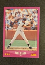 WILL CLARK 1988 Score RC Rookie #78 Giants Refractor GEM MINT
