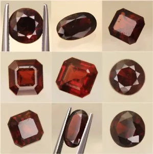 Natural Red Almandine Garnet Gemstone Loose Faceted Big Sizes Afghanistan - Picture 1 of 76