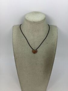 Silpada 925 Silver Heart Pendant Brown Cord Necklace 
