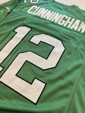 Philadelphia Eagles #12 R. CUNNINGHAM w/J.Brown Memorial Jersey Size Men Medium Cover