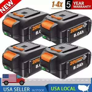 4X For WORX 20V MAX Extend Lithium Battery 20 Volt WA3520 WA3525 WA3575 WG155 - Picture 1 of 21