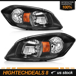 Conjunto de faros para Pontiac G5 07-10 carcasa negra lente transparente izquierda+derecha - Imagen 1 de 11