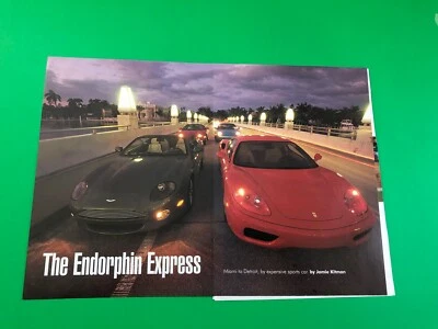 2000 2001 FERRARI 360 MODENA F1 ORIGINAL VINTAGE PRINT AD ROAD TEST 10 PAGE - Image 1 of 4