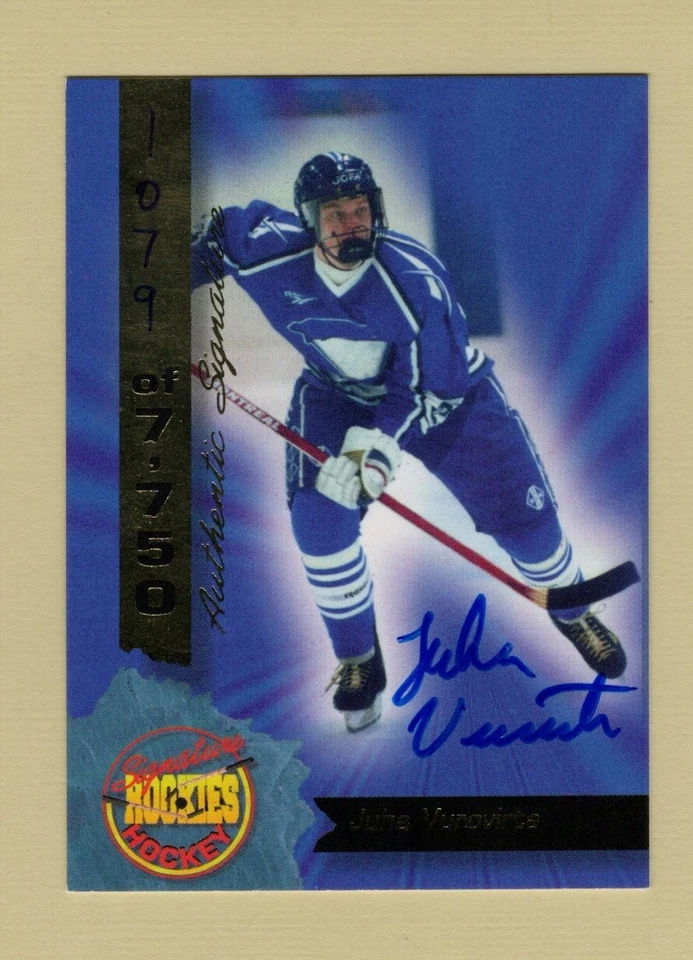 1994 Signature Rookies Hockey Juha Vurovirta Autograph card (Kings) - Image 1 of 1
