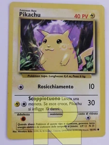 Pikachu ® Base Set 58/102 ® Common ® Pokemon ® Italian ® EX - Picture 1 of 6