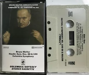 Bruno Walter: Haydn: Symphony Nos. 88 and 100 (Cassette Tape Odyssey) *VG* - Picture 1 of 2