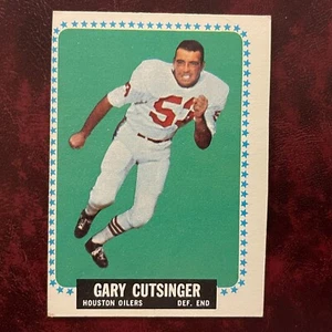 1964 Topps AFL Set Gary Cutsinger Rookie raro SP #71 Oilers como nuevo *alta calidad* - Imagen 1 de 2
