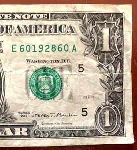 6 June 1928: Birthday Note One Dollar Fancy Serial Number E 60-1928-60 A - Picture 1 of 3