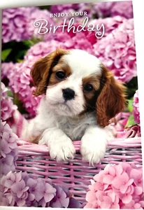 Birthday Card Open Cavalier King Charles Blenheim (#31997-8) - Picture 1 of 2
