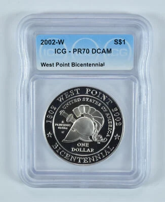 2002-W West Point Commemorative Silver Dollar PR70 DCAM ICG - Image 1 of 4