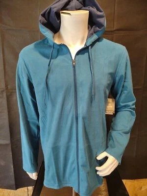 NUEVO CON ETIQUETAS Para hombres Van Heusen Ropa de Dormir Cremallera Completa Chaqueta Turquesa Color Aqua Combo MEDIANO Foto 1 de 4