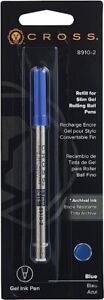 Cross 8910-2 Refill Rolling Ball Slim Gel Rollerball Blue Ink 0.7mm Genuine