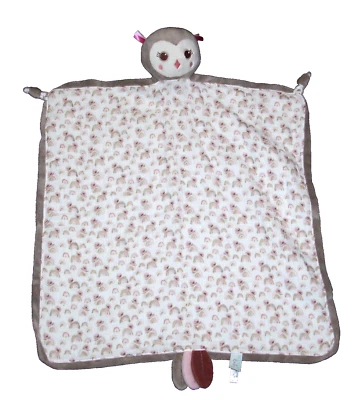 Douglas Baby Nova Owl Muslin Blanket Blankie Rainbows Knots Cuddle Toy Lovey 23" - Image 1 of 2