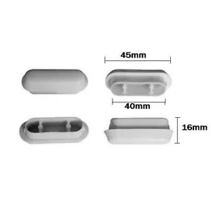 4 Pz. Paracolpi Per Wc Sedile Coprivaso Water Gommini In Plastica 45 x 40 x 16 m - Foto 1 di 1
