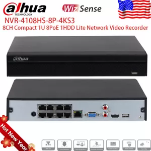 NVR4108HS-8P-4KS3 Dahua 8CH NVR 12MP 160Mbps ONVIF EPTZ analisi stereo - Foto 1 di 1