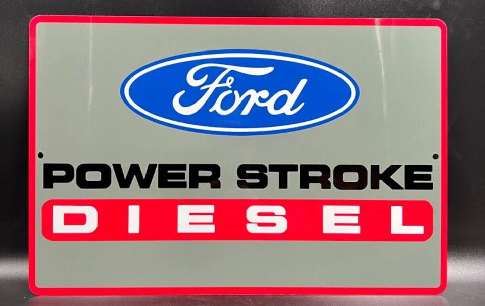 Ford Powerstroke Diesel F Series Truck 12"X 18" Pickup Metal Tin Sign Garage New - Image 1 of 1