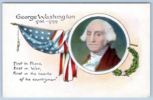 1907-10's GEORGE WASHINGTON 1st in PEACE 1st in WAR PATRIOTIC POLITICAL POSTCARD - Picture 1 of 2