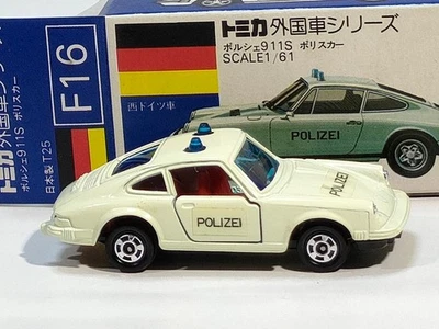 Tomica Blue Box F16 Porsche 911 Police Car 1/61 Made in Japan Rare - Image 1 of 4