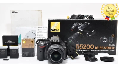 🎦 [N MINT in BOX] Nikon D5200 AF-S DX Nikkor 18-55mm f3.5-5.6 VR Lens Kit JAPAN - Image 1 of 4