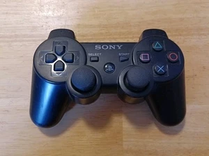 Sony Playstation 3 Dualshock 3 Controller Genuine OEM Ps3 Black - Picture 1 of 3