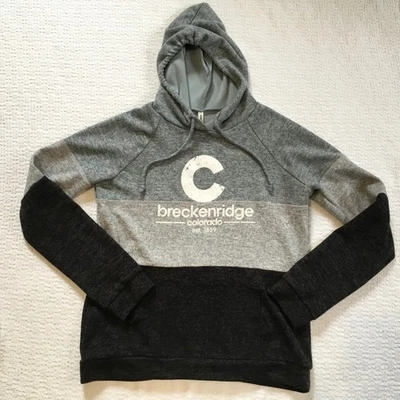 Moletom com capuz Ever Hottie Breckenridge Colorado gráfico colorblock feminino M - Imagem 1 de 4