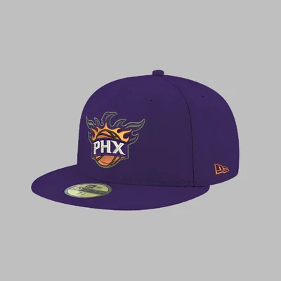 Authentic New Era NBA 59Fifty Phoenix Suns Fitted Cap ~ Purple/Orange - Image 1 of 4
