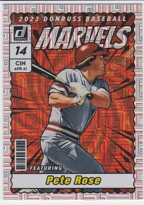 PETE ROSE 2023 Donruss NET MARVELS RAPTURE FOIL VARIATION Cincinnati Reds INSERTO Foto 1 de 2