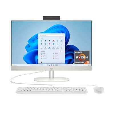 PC DE SOBREMESA HP 24" AIO FHD RYZEN 5 7520U 8GB 256GB SSD 24-CR0002 - BLANCO Foto 1 de 4