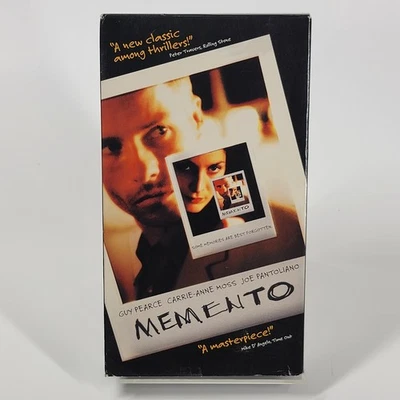 Memento 2001 VHS Guy Pierce Carrie-Anne Moss Drama Mystery Thriller Columbia - Image 1 of 4