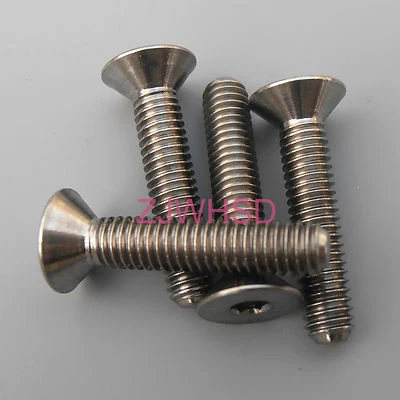 4pcs M4 x 20 Ti tanium Screw Bolt Allen hex Socket Flat head / Aerospace Grade - Image 1 of 2