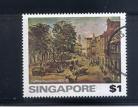 99c Starts - SINGAPORE Painting used Scott 256 SG 281 Cover
