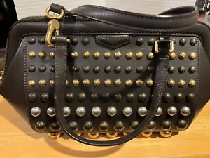 Marc by Marc Jacobs Lakritz braun Leder Nieten Thunderdome HANDTASCHE/SCHULTER - Bild 1 von 7