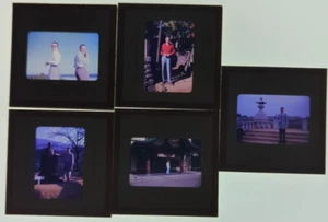Lot of 5: 1950s Kodak Red Border 35mm Transparency, US Air Force Tourist Korea C - Picture 1 of 7