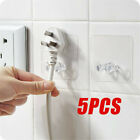 5Pcs Self Adhesive Wall Mount Hooks Heavy Duty No Trace Sticker For Bathroom AUS