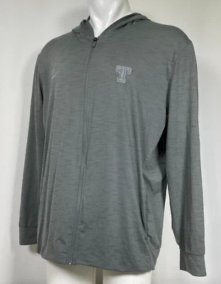 Texas Rangers MLB Nike Dri-Fit Gray Full Zip Athletic Hooded Jacket Men's XL - Image 1 of 4