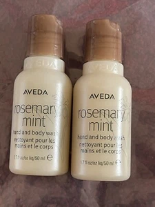 2 Aveda Rosmarin Minze Hand- & Duschgel je 1,7 Unzen ~ 100 ml Gesamt Reisegröße - Bild 1 von 1