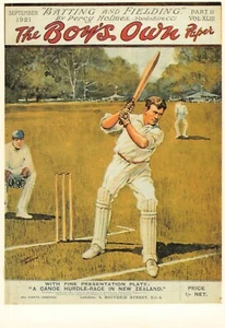 Postcard The Boy's Own Paper 1921 Reproduction Cricket Game - Picture 1 of 2