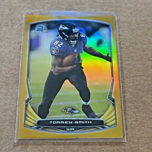 2014 Bowman Chrome TORREY SMITH Gold Refractor /50 Baltimore Ravens - Picture 1 of 3