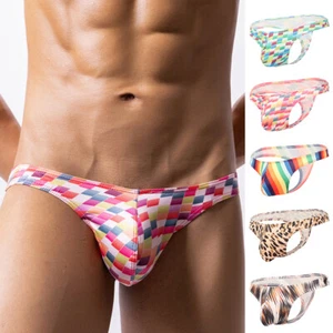 Men's Sexy Underwear G-string Thongs Bikini Briefs Lingerie U Pouch Underpants ↕ - Picture 1 of 29