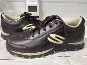 Vintage Chunky Y2K 90s Skechers Derby Style Leather Shoes Sz 8 PlatformNew /Toff - Picture 1 of 7