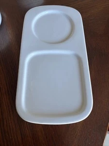 2 Chefs The Best Kitchen Starts Here Large White Heavy Sandwich / Snack Trays - Picture 1 of 5